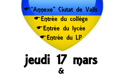 Lycée Comte de Foix et Creu Roja Andorrana s’associent pour venir en aide au peuple Ukrainien