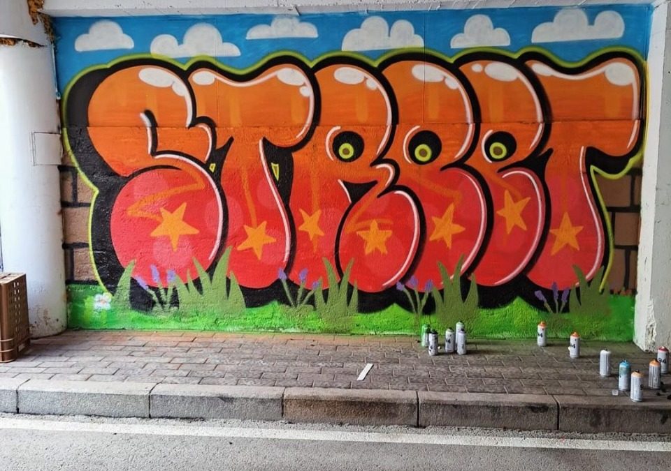 Fresque de graffiti à Canillo